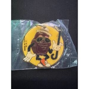 New Metal Enamel The California Raisins Band Dance Key Chain Vintage 1988 CALRAB